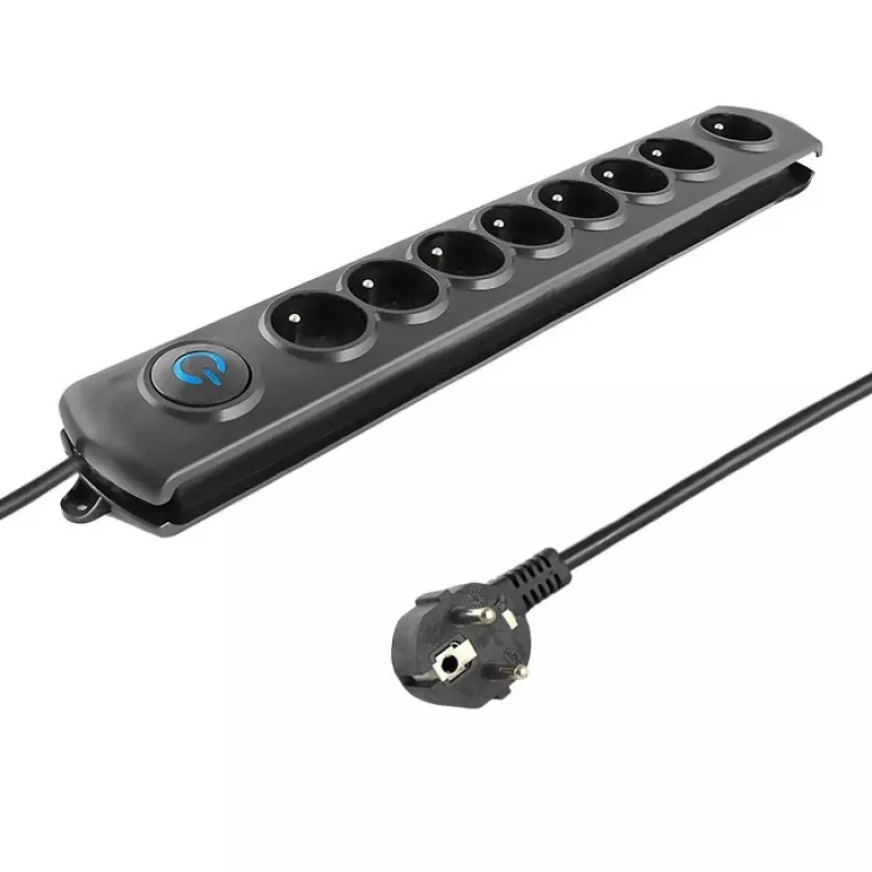 Qoltec 8 lizdų apsauginis filtras nuo įtampos šuolių 3.0 m 50114