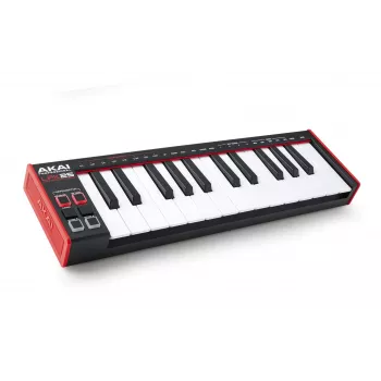 AKAI LPK25 MKII 25 klavišų USB maitinama mini MIDI klaviatūra – oktavos perkėlimas, arpegiatorius, 6 mygtukai, raudona
