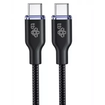 USB C - USB C 60W Glamour laidas 1,5 m juodas