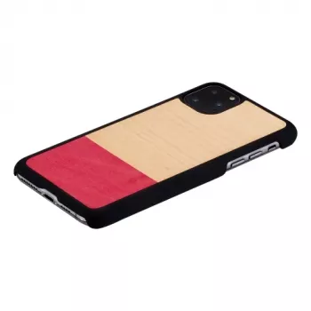 Apsauginis dėklas iPhone 11 Pro Max, man and wood, juodas, natūrali mediena ir polikarbonatas