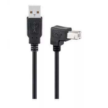 Microconnect USBAB2ANGLED2 USB kabelis USB 2.0 1.8 m USB A USB B Juodas