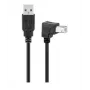 Microconnect USBAB2ANGLED2 USB kabelis USB 2.0 1.8 m USB A USB B Juodas