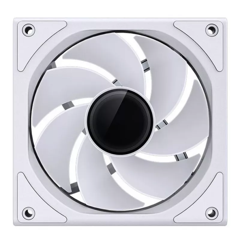 120 mm korpuso ventiliatorius Jonsbo ZK-120W Reverse ARGB White, 120 mm PWM, pintas kabelis