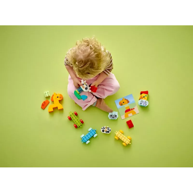 Konstruktorius LEGO DUPLO Gyvūnų traukinukas 10412 — 19 dalių, nuo 1,5 metų