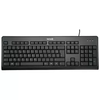 Klaviatūra Wortmann AG TERRA 1500 – pilno dydžio USB QWERTZ, prancūziškas išdėstymas, juoda, su pele