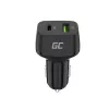 Automobilinis įkroviklis Green Cell CAD33, 42W, USB-C PD + USB-A QC3.0, 12/24V įėjimas, 5–12V išėjimas