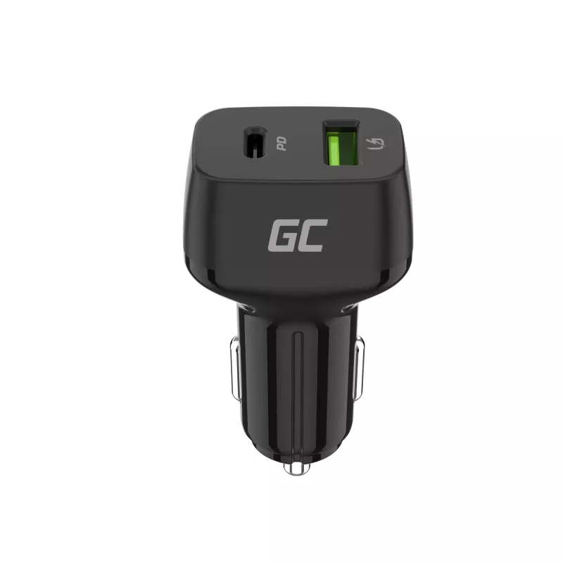 Automobilinis įkroviklis Green Cell CAD33, 42W, USB-C PD + USB-A QC3.0, 12/24V įėjimas, 5–12V išėjimas