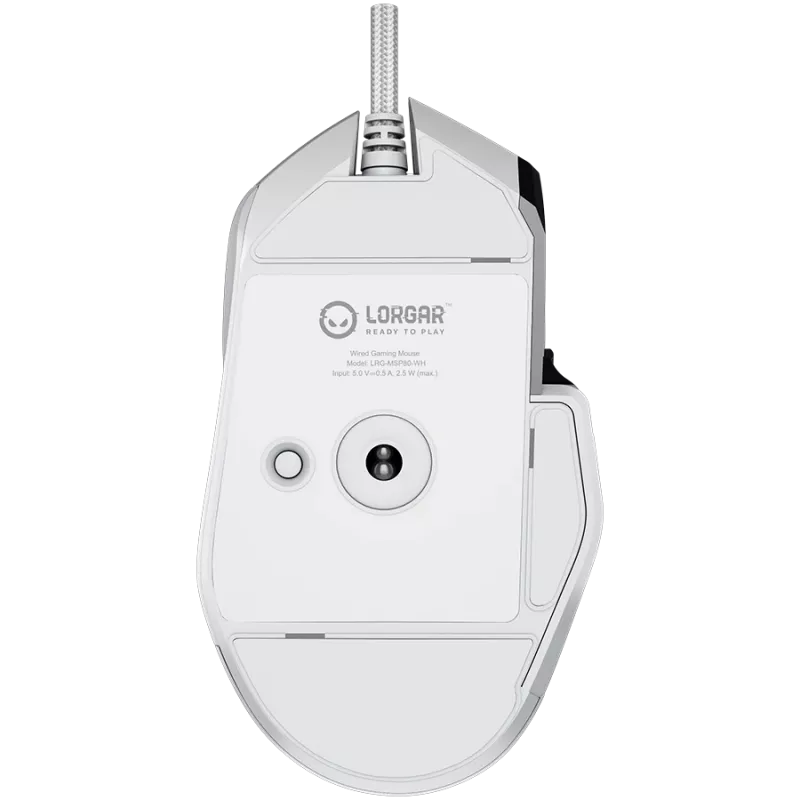 Žaidimų pelė LORGAR MSP80 8000 Hz Laidinė Balta