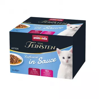 animonda Vom Feinsten Kitten Raffinesse padaže šlapi kačių pašarai 24x85 g