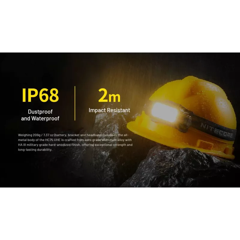 Žibintuvėlis ant galvos H Series 3000 Lumenų HC75 Uhe Nitecore