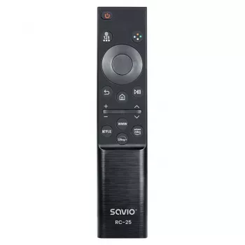 SAVIO RC-25 universalus infraraudonųjų spindulių televizoriaus nuotolinio valdymo pultas, juodas, iki 10 m