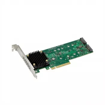 Broadcom MegaRAID 9520-2M2 – RAID valdiklis, 8 prievadai/kanalas, SATA 6Gb/s / PCIe 4.0 x8 (NVMe), Low-Profile, RAID 0, 1, PCIe 4.0 x8 (05-50148-03)