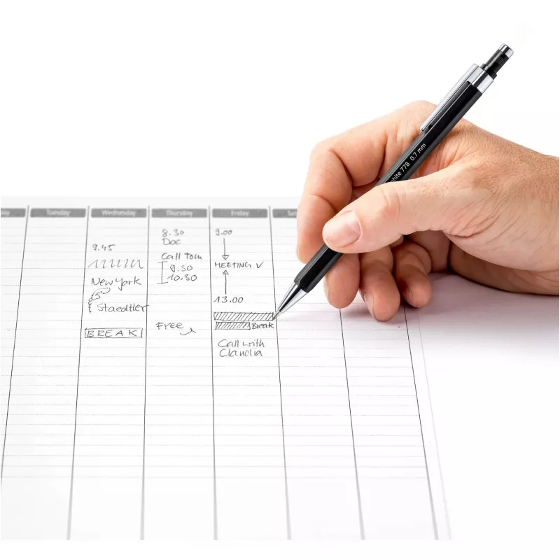 Mechaninis pieštukas Staedtler 778 07-9, šešiakampis korpusas, juodas, 0,7 mm švinas