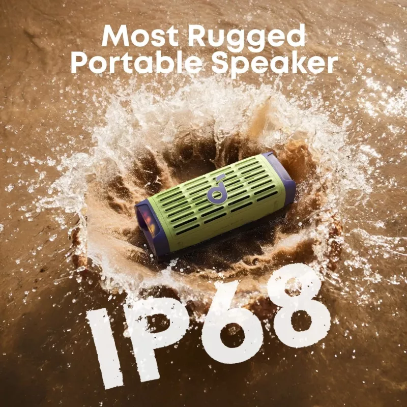 Nešiojamas garsiakalbis Anker Soundcore Boom 3i — 50W, Bluetooth, atsparus vandeniui, žalias