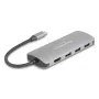 USB-C stotelė DELOCK 64323 — USB 3.2 Gen 2 Type-C pagrindinis, HDMI + 2× USB-A + 2× USB-C, 10 Gbit/s, pilka