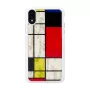 Dėklas išmaniajam telefonui iKins iPhone XR Mondrian White — apsauginis kietas nugarėlės dangtelis