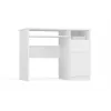 Stalinis kompiuterinis stalas PORTO Desk Right White, 985×510×755 mm, 1 stalčius, klaviatūros lentyna