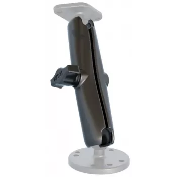 RAM Mounts RAM-B-201U-C dviguba lizdinė rankena planšetei/įrenginiui, aliuminis, rutulys 2,54 cm, aukštis 152,4 mm, juoda