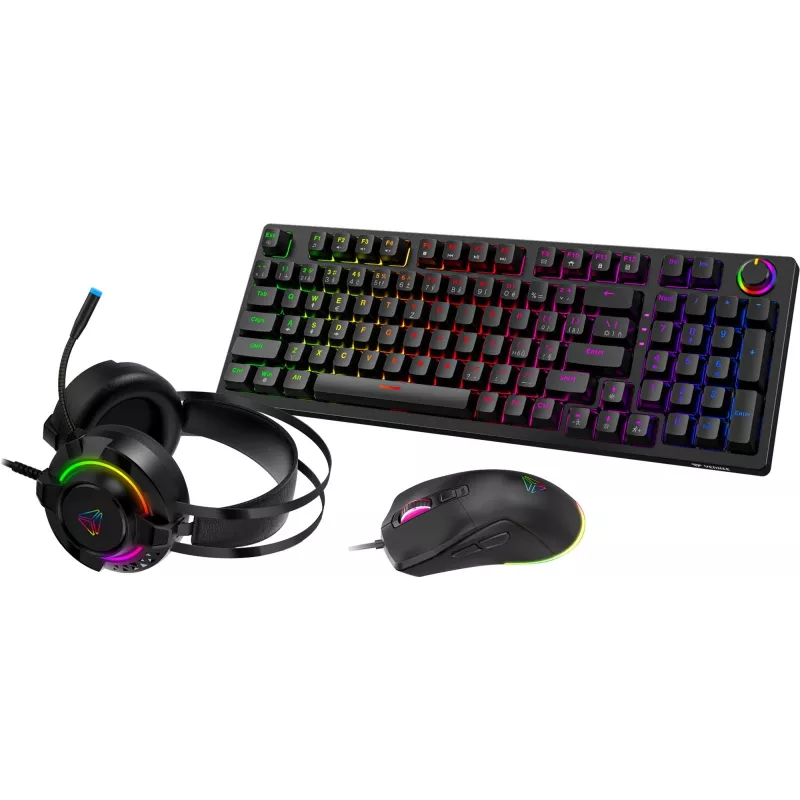 Žaidimų rinkinys Yenkee YGS 03 ECLIPSE 3-in-1 (klaviatūra, pelė, ausinės)