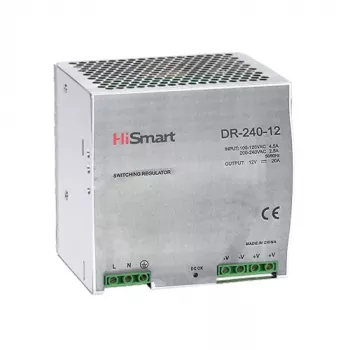 Hismart DR-240-12 perjungiamasis maitinimo šaltinis, 12 V, 20 A, 240 W, DIN bėgiui