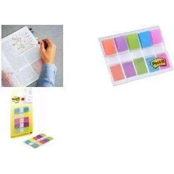 3M Post-it 638-5CB2 Index Mini lipnios žymės, įvairių spalvų, 5×20 vnt.
