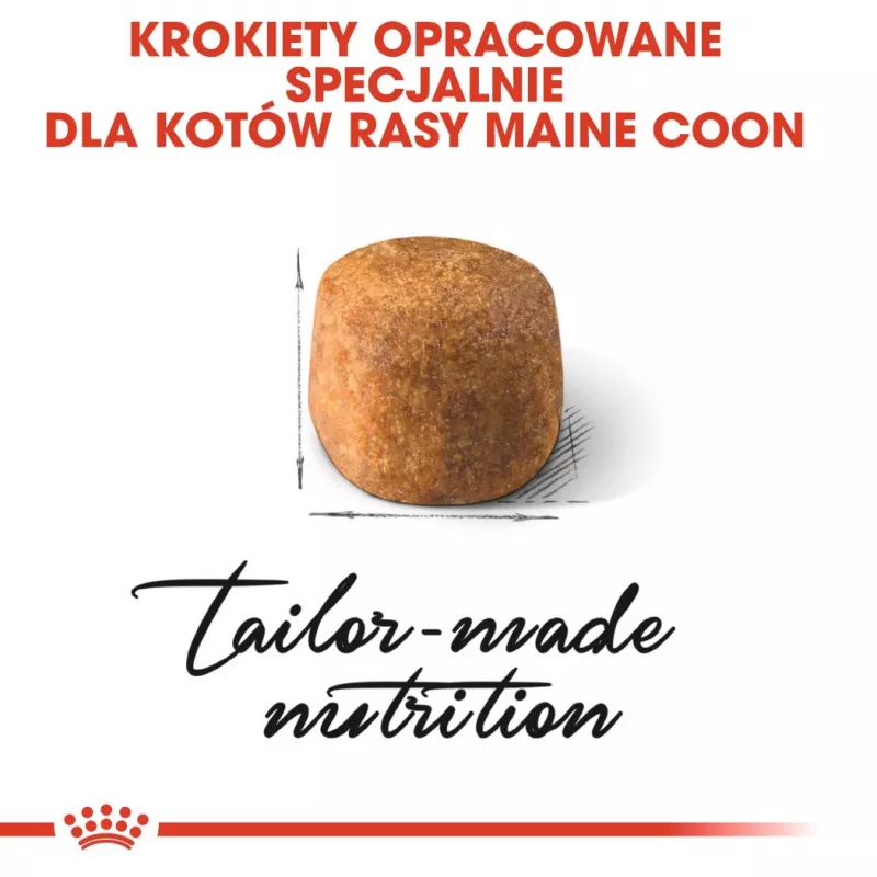Sausas ėdalas katėms Royal Canin Maine Coon Adult 10 kg – paukštiena (vištiena), 31% baltymų, 20% riebalų