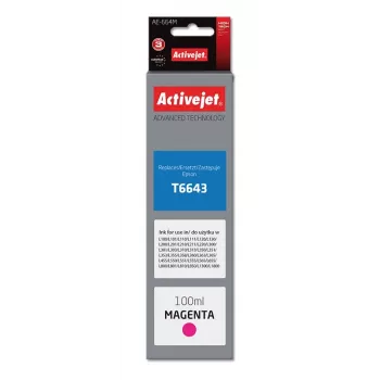 Activejet AE-664M rašalas (Epson T6643 pakaitalas; Supreme; 100 ml; violetinė)