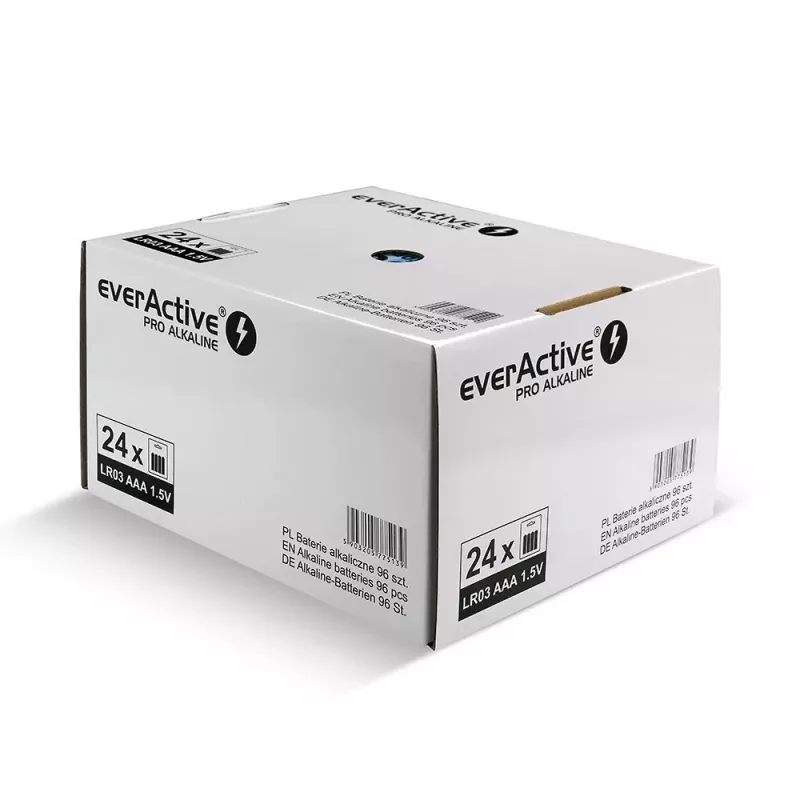 Šarminės baterijos everActive AAA LR034BLPADIS – pakuotė 96 vnt.