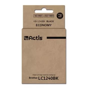 Actis KB-1240Bk kasetė (pakeičia Brother LC1240BK/LC1220BK; standartinė; 19 ml; 600 puslapių, juoda)