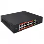 Tinklo jungiklis QOLTEC 52292 – Gigabit Ethernet PoE, 16x RJ45, 2x RJ45 uplink, 2x SFP