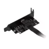 Akasa Low Profile PCI Bracket Adapter USB 3.1 Type C - juodas - Adapteris - Skaitmeniniai/Duomenys