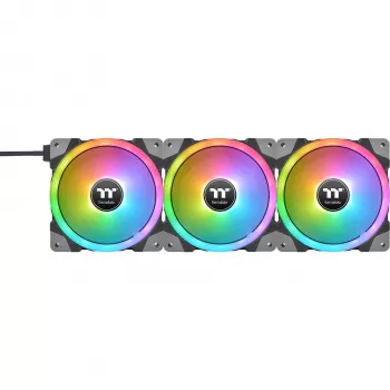 Thermaltake SWAFAN EX12 ARGB 120mm Reverse Blade 3 komplektas - Juoda