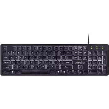 Perixx PERIBOARD-317 DE B belaidė klaviatūra vokiška QWERTZ, juoda su apšvietimu (PERIBOARD-317 DE B)