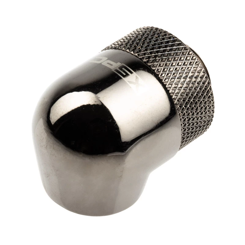 XSPC 90° adapteris G1/4 colio AG į G1/4 colio IG, sukamasis, juodas chromas, 4 vnt. rinkinys