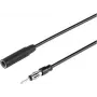 Renkforce 1 m automobilinės antenos prailginimo kabelis, 3,5 mm kištukas, juodas RF-5087926