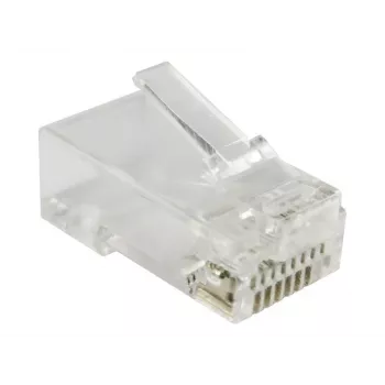 RJ-45 kištukas Alantec WT118, Cat5e U/UTP, permatomas baltas, 100 vnt.