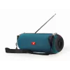 Nešiojamas stereofoninis garsiakalbis GEMBIRD SPK-BT-17-G — Bluetooth 5.1, 5 W RMS, 1200 mAh, MicroSD, FM, AUX