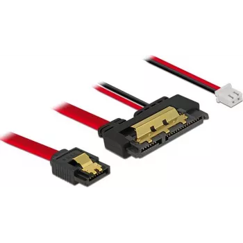 SATA kabelis DeLOCK 85240 0,2 m SATA 7 kontaktų SATA 22 kontaktų Juoda