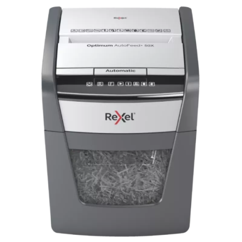 Rexel Optimum AutoFeed+ 50X automatinis skersinio pjovimo popieriaus smulkintuvas P4