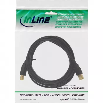 Microconnect USBAB5G USB kabelis USB 2.0 5 m USB A USB B juodas
