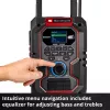 Nešiojamas radijas EINHELL TE-CR 18 Li DAB+ FM Bluetooth USB, maitinamas akumuliatoriumi (suderinamas su TE-CR 18 Li)