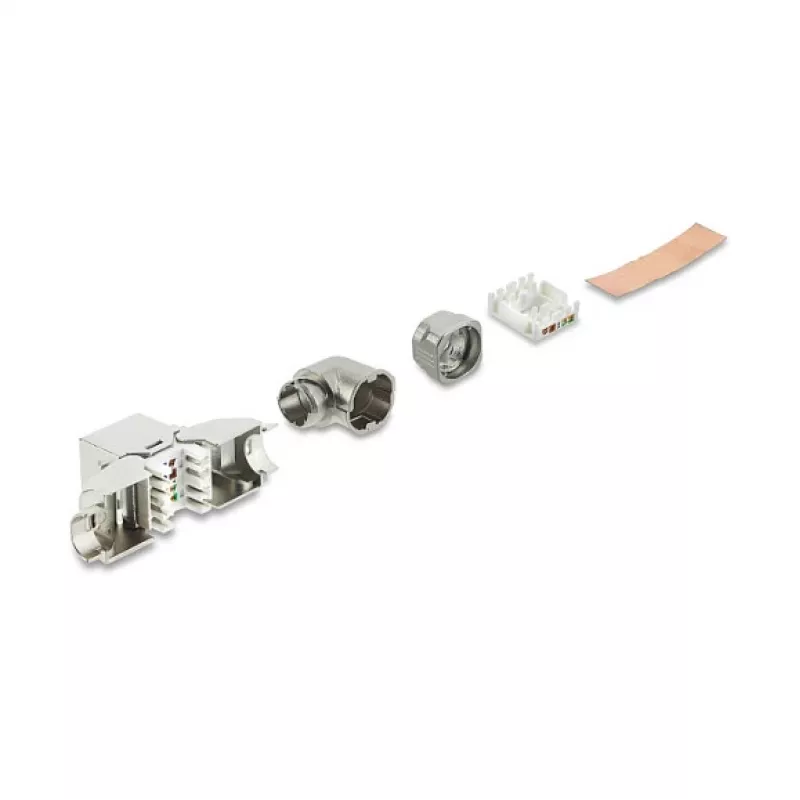 Keystone RJ45 modulis DELOCK 90374 Cat.6A 90° be įrankių