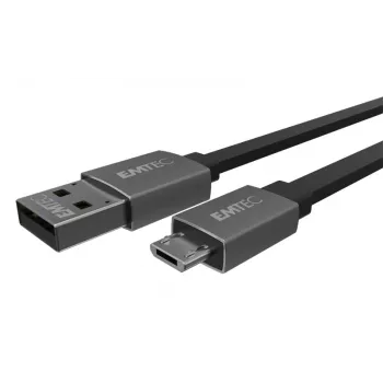 USB laidas Emtec T700B 1,2 m USB A – Micro-USB B juodas