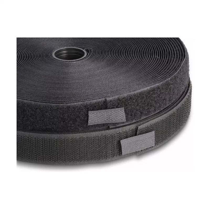 DeLOCK Heavy-duty lipnusis ir kilpinis diržas 15 m x 25 mm juodas