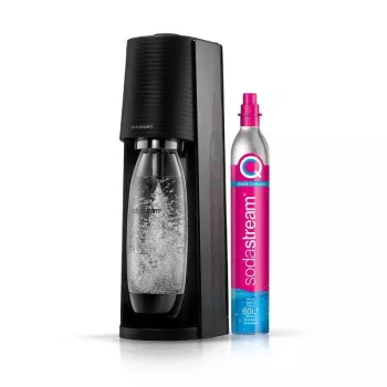 SodaStream Terra Megapack Black gazuotas vandens aparatas su 1L buteliu ir 60L dujų balionėliu
