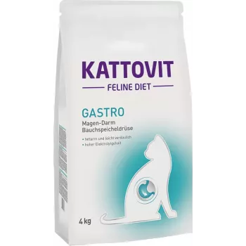 Sausas kačių ėdalas KATTOVIT Gastro Adult Vegetable 4 kg – virškinimo palaikymas, daržovių skonis, 32% baltymų