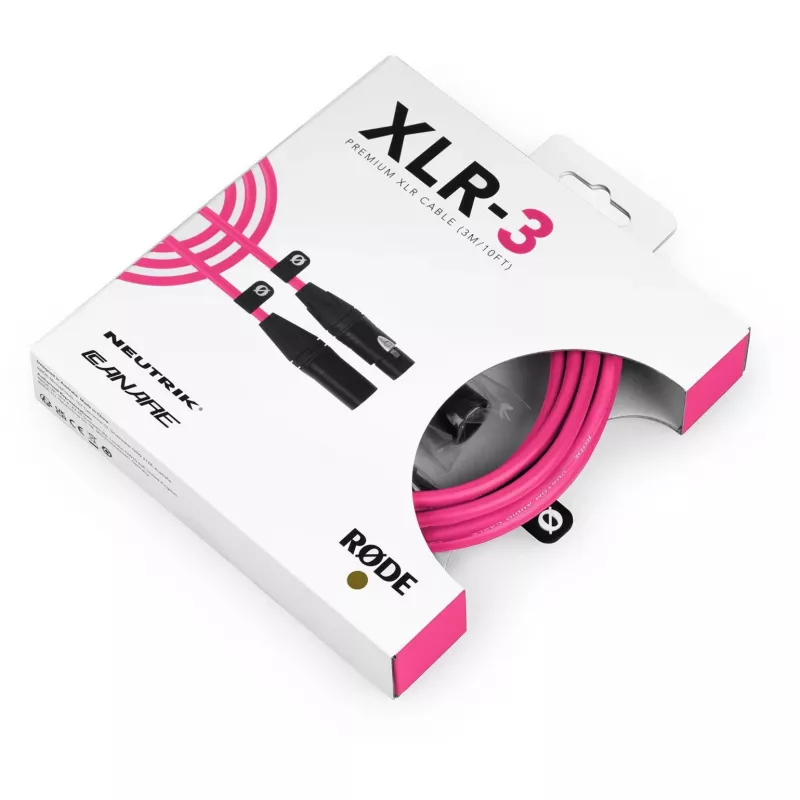 RØDE XLR3M-P audio kabelis 3 m XLR rožinis