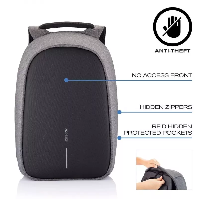 Kuprinė XDDESIGN Bobby Hero Regular — 18 L, antracitinė, skirta nešiojamam kompiuteriui iki 32,8 cm (12,9 colio), organizavimo skydelis