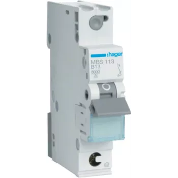 Hager MBS113 automatinis jungiklis B tipas 13 A 1 modulis