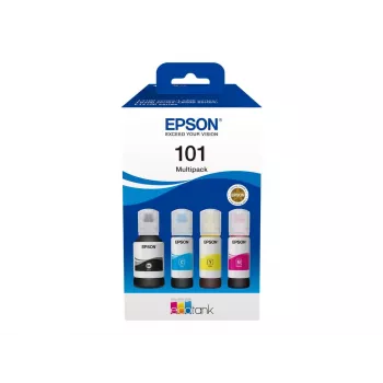 Originalus Epson EcoTank rašalo butelių 4 spalvų rinkinys – Juoda 127 ml, Cyan/Magenta/Geltona 210 ml (C13T03V64A)